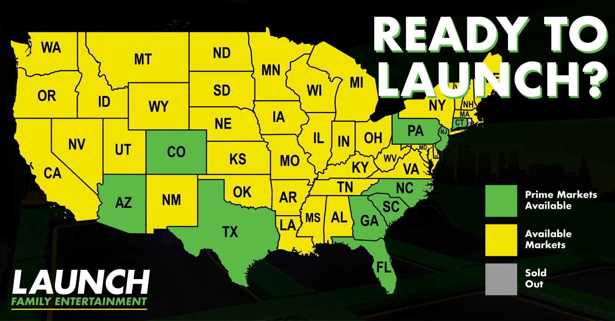 Originally from the Northeast, Launch is now going west: Texas, Florida, Colorado, California and the Midwest