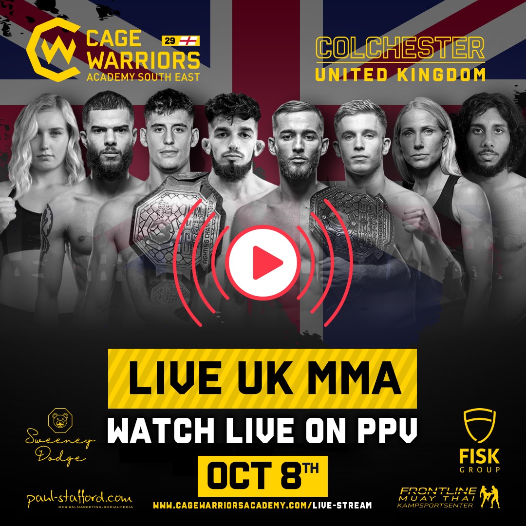 cage warriors south east live stream