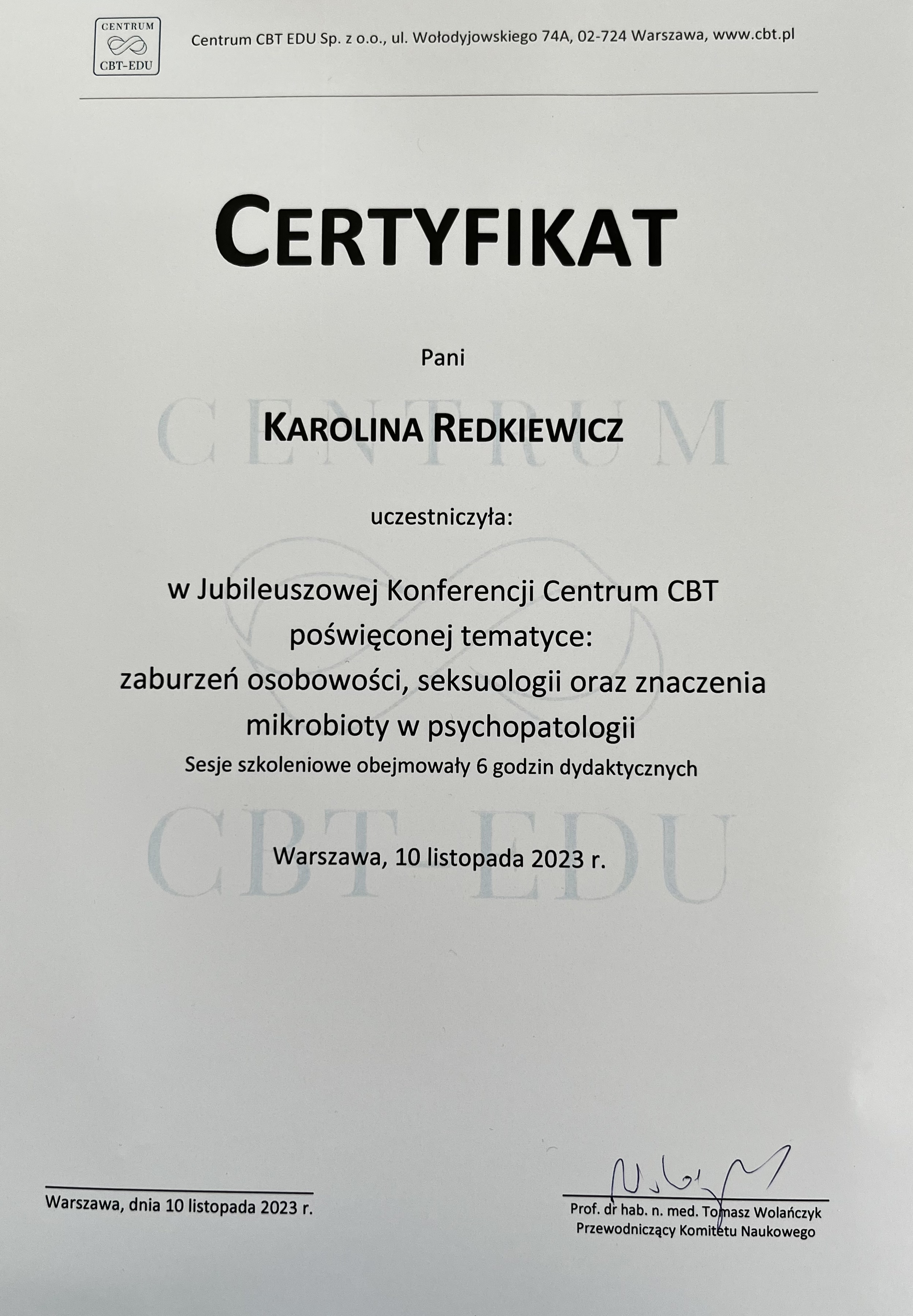 Certificate