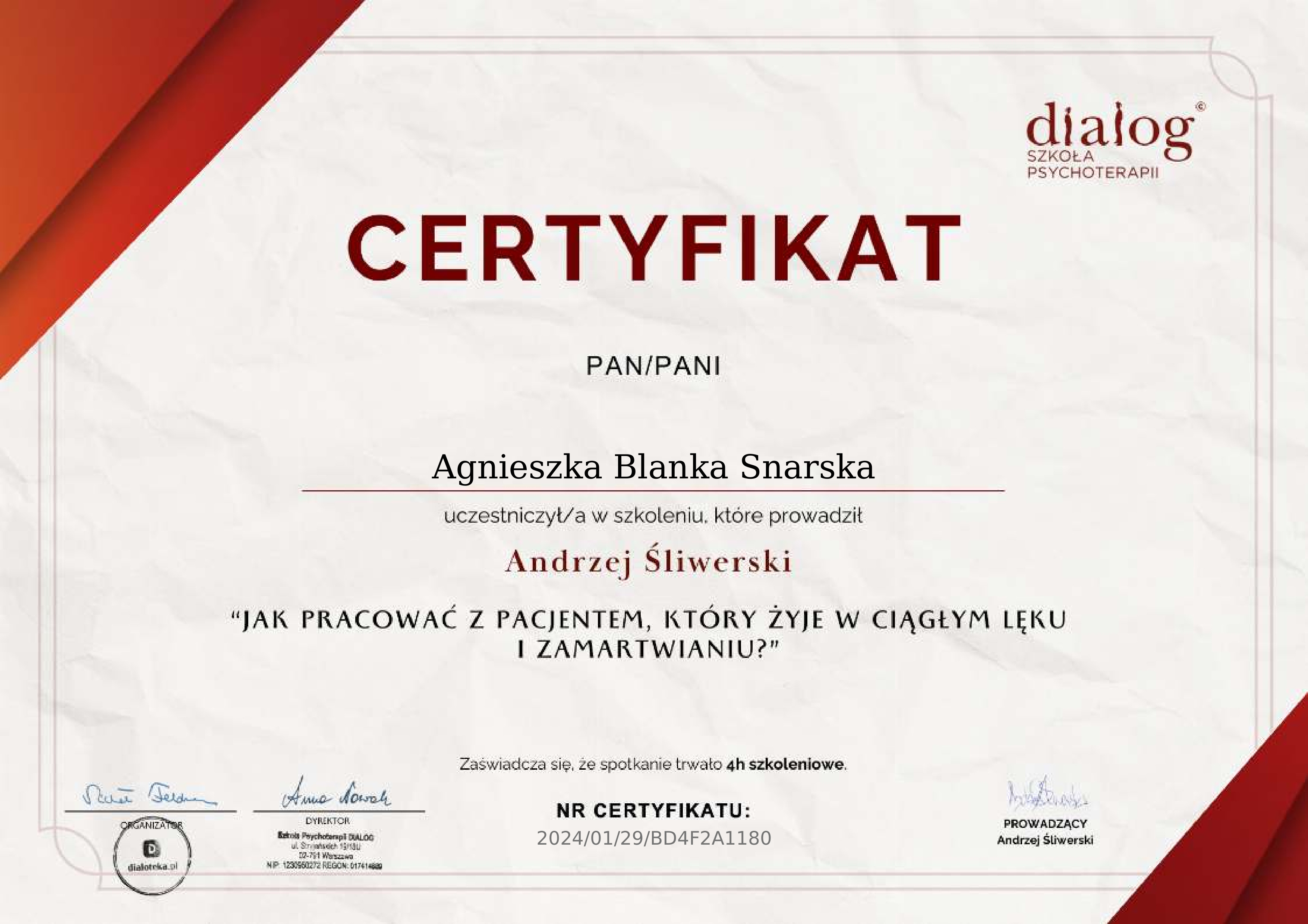 Certificate
