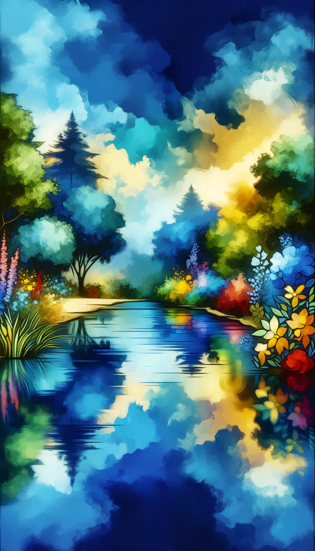 Whispers of Tranquil Reflection: Blooms of Inner Light