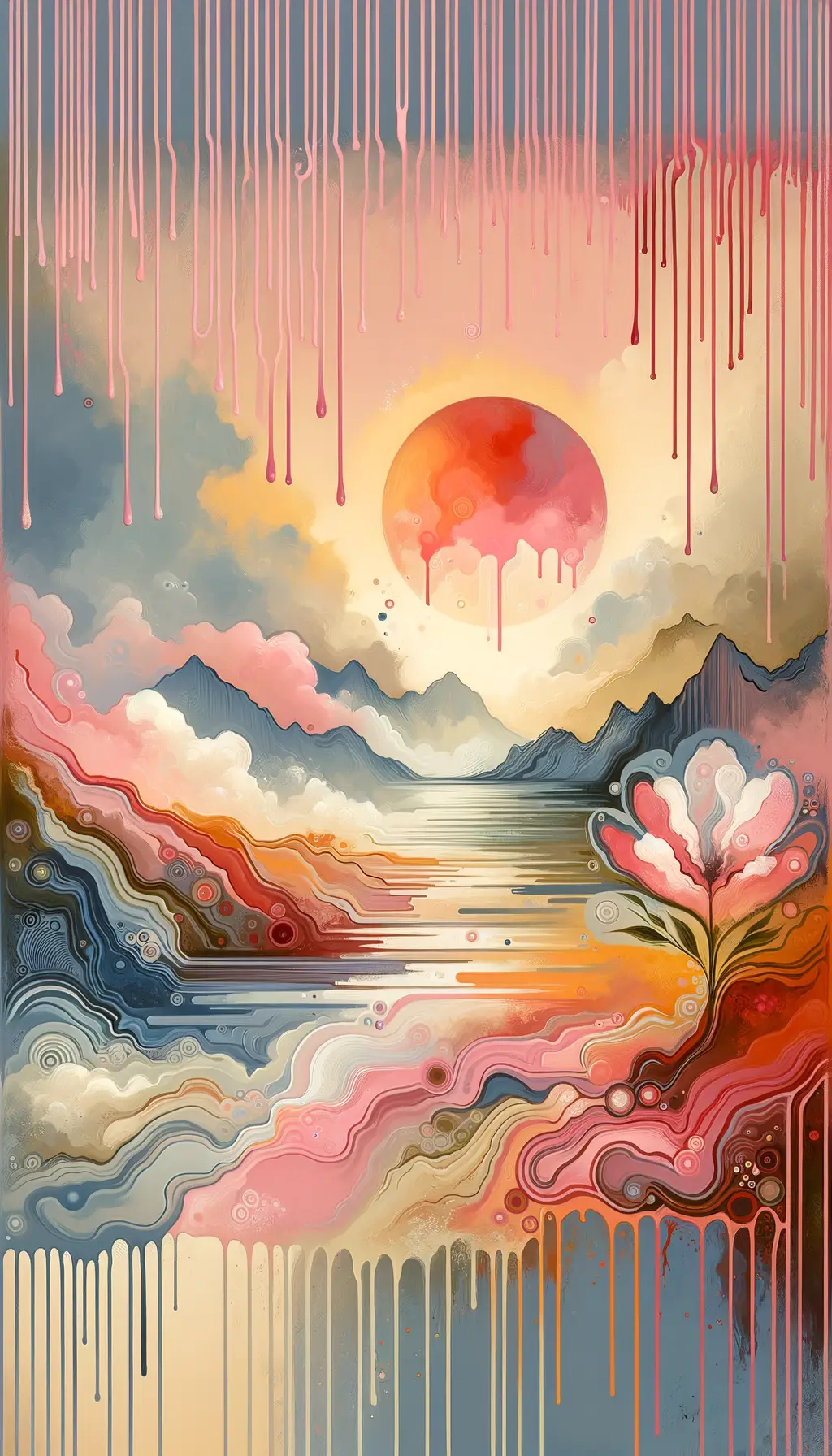 Tender Blooms Within a Serene River: Tranquility's Journey