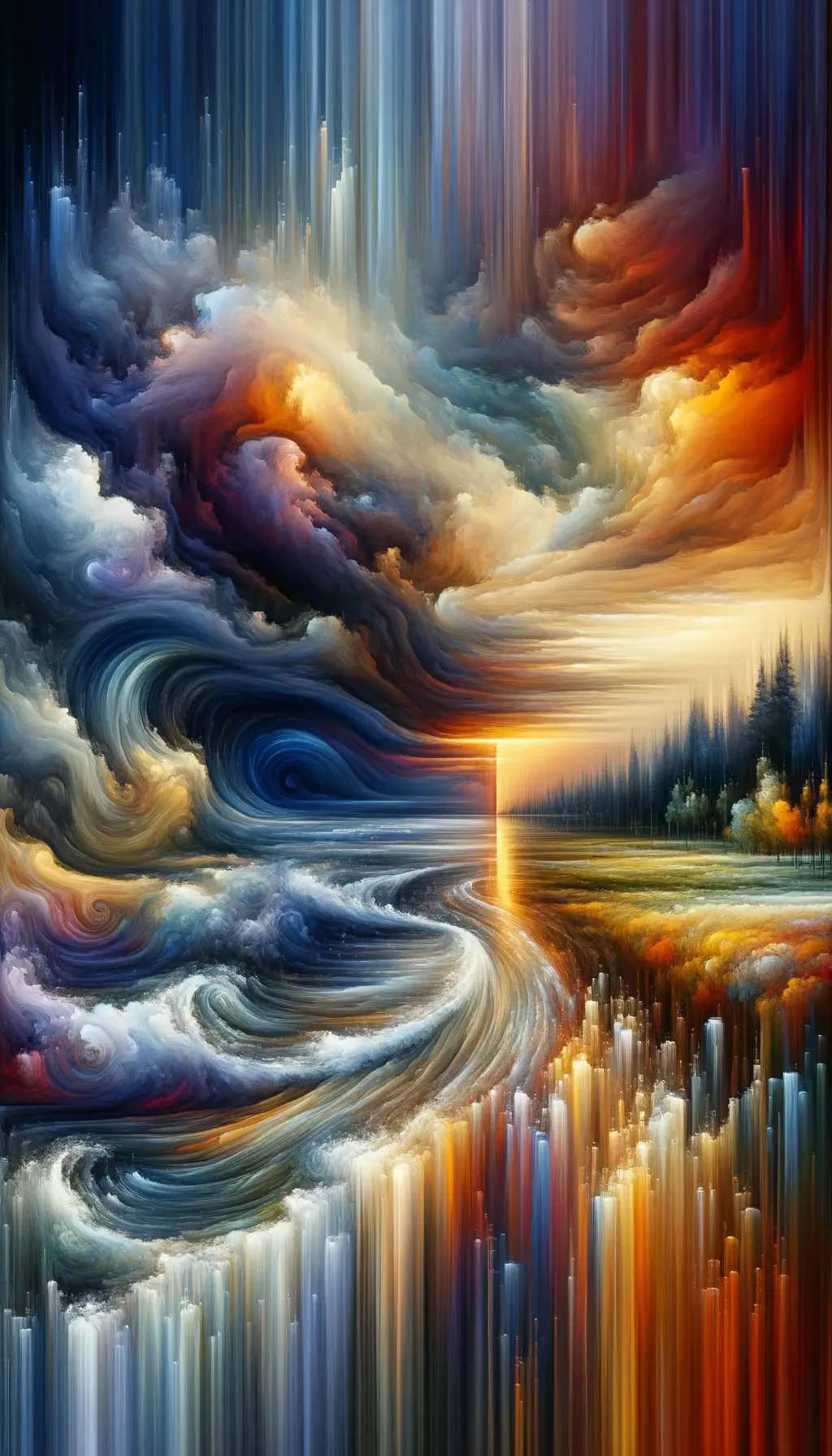 Whispers of the Verdant Horizon: An Expressionist Odyssey