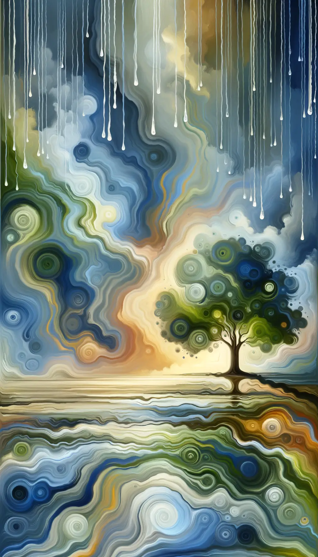 Silent Growth Amidst Rain's Dance: A Therapeutic Reverie