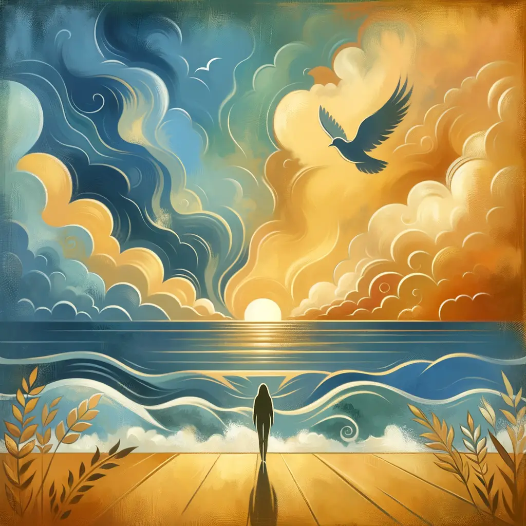 Blooms of Tranquility: A Soul's Flight Towards Peace