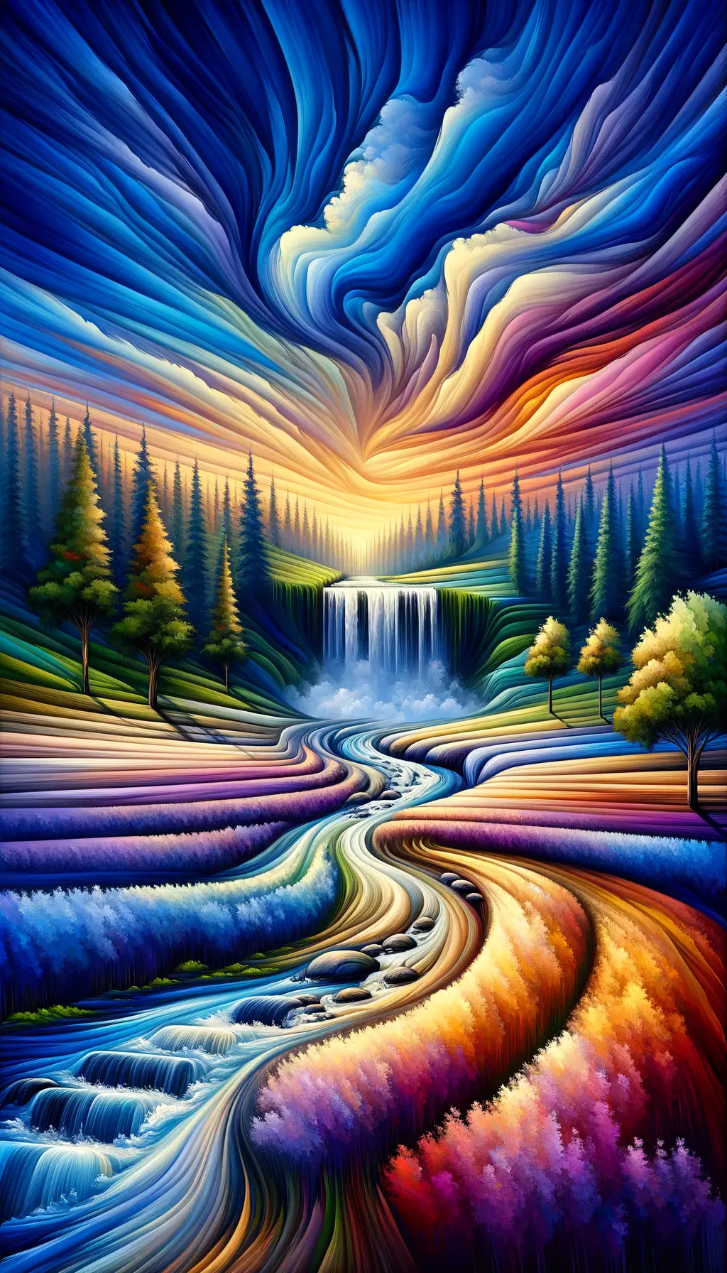 Whispers of the Day's Embrace: Melodies in Lavender Fields