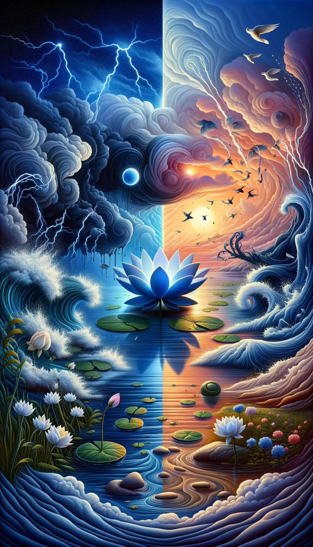 Tempest's Unseen Rainbow: Whispers of Tranquility