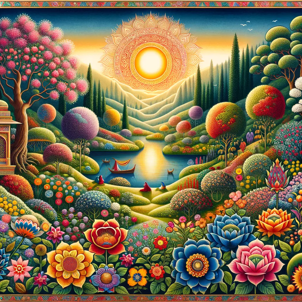 Garden of Renewal: Blossoms, Tranquility, and Becoming