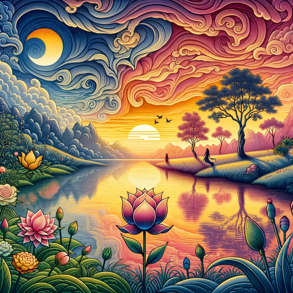 Twilight Conversations: Blossoms of Resilience