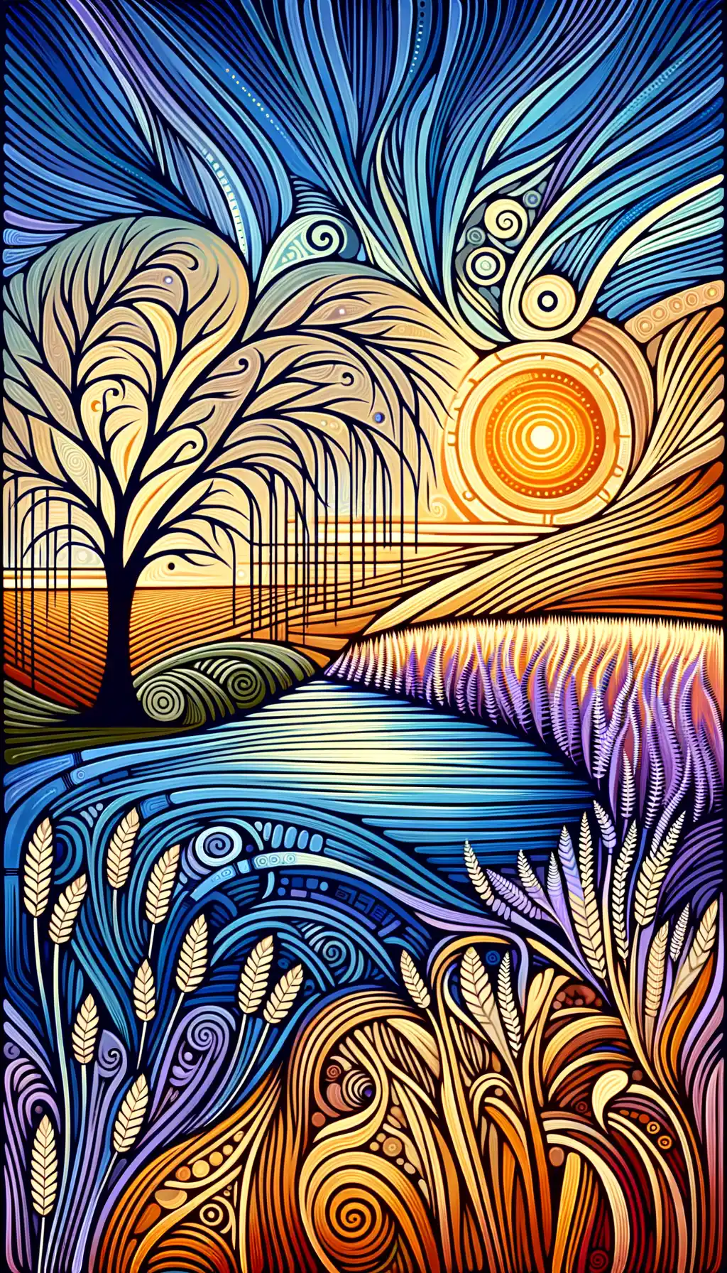 Title: A Whispering Harmony: Reflections of Healing Beneath the Willow