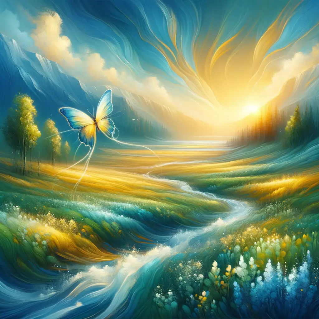 Aurora's Whisper: Embracing Change in the Meadows of Serenity