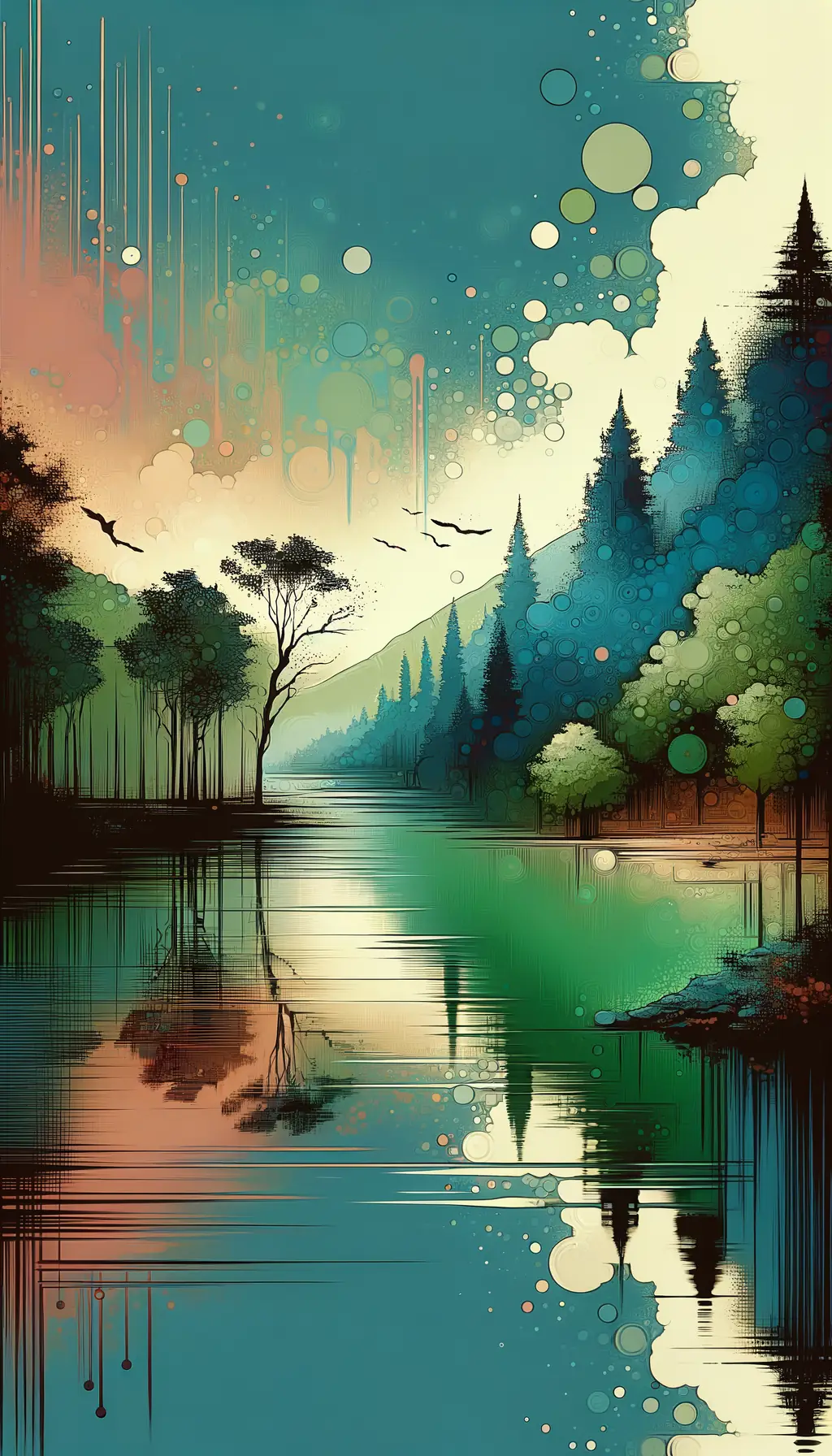 Whispers at Dawn: Transcending Storms in Emerald Silence