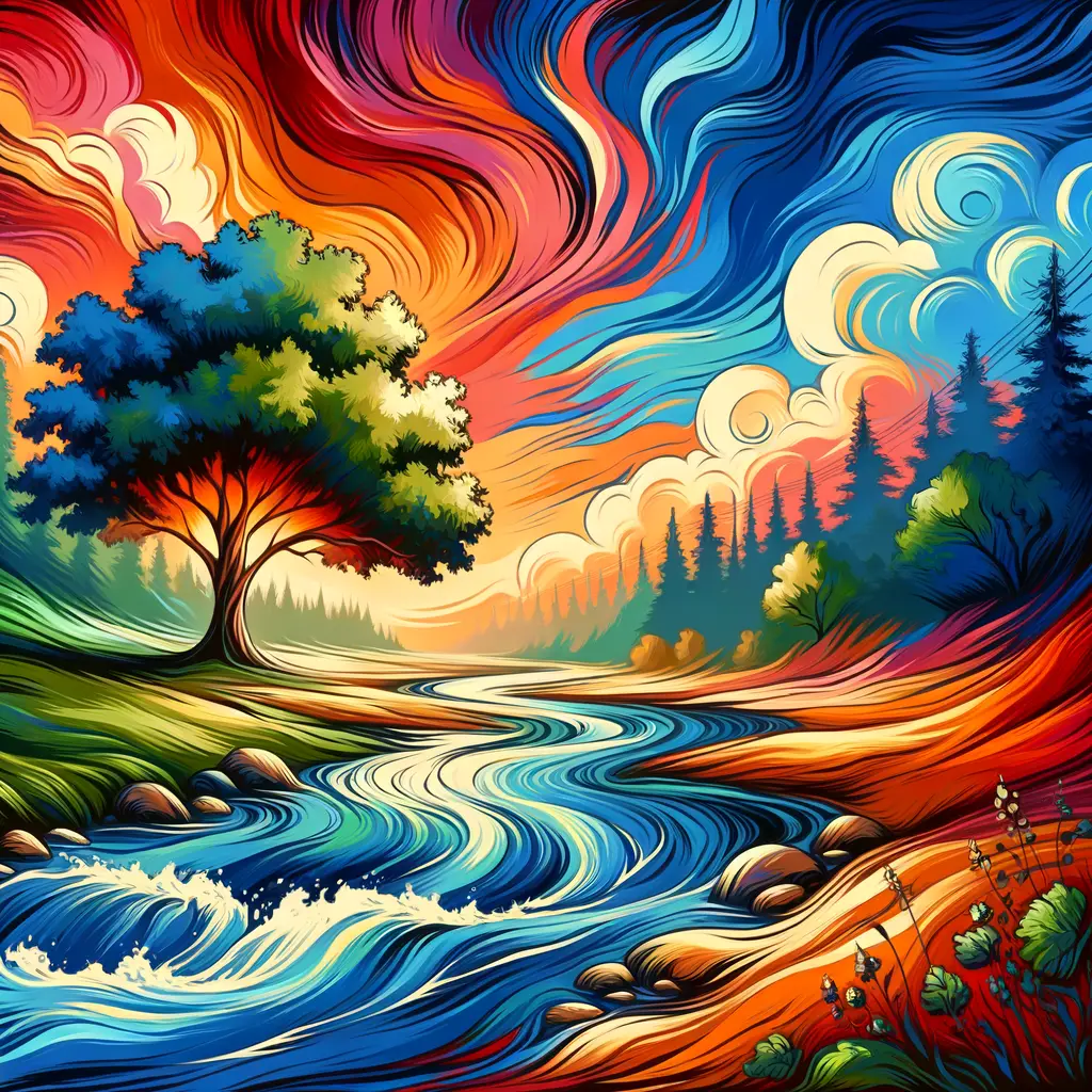 Shades of Strength: A Soul's Symphony by the Stream