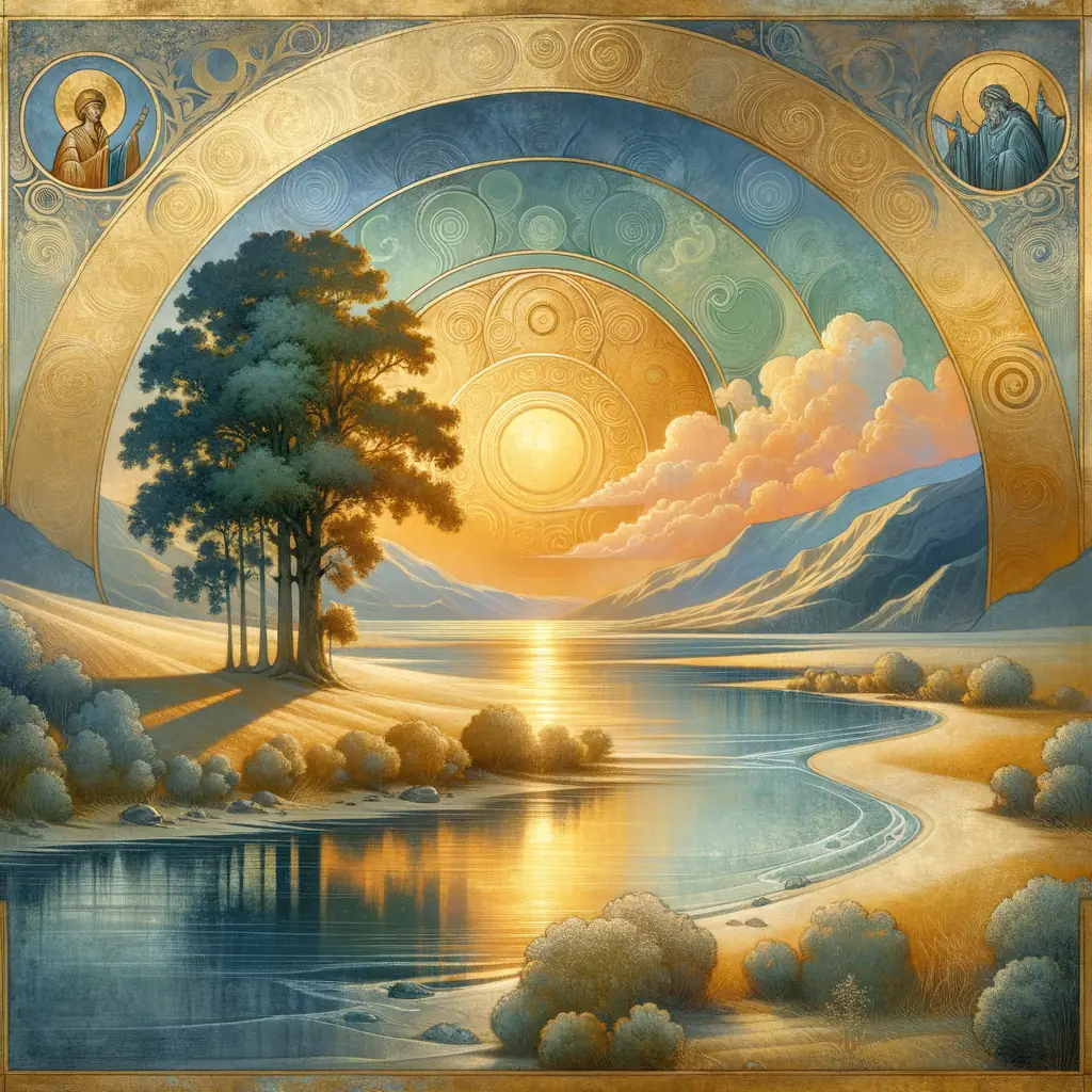 Golden Serenity: Reflections of Strength in Sunset's Embrace