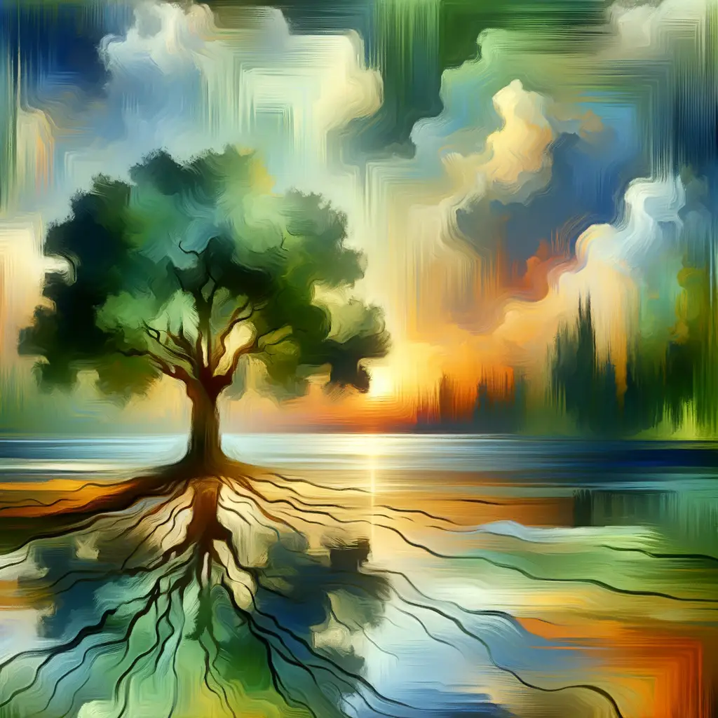 Resilience Reverie: Embracing Growth Under Green Skies