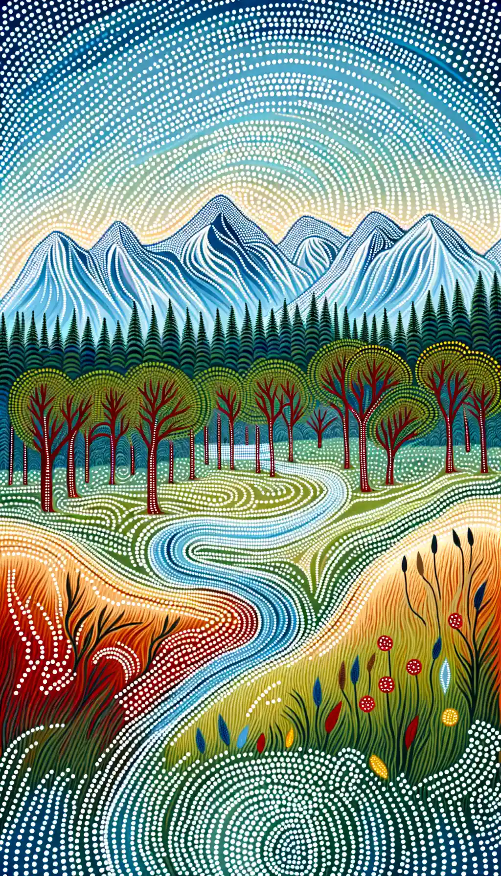 Sacred Whispers of Wind: Rejuvenation on Dot-Painted Earth