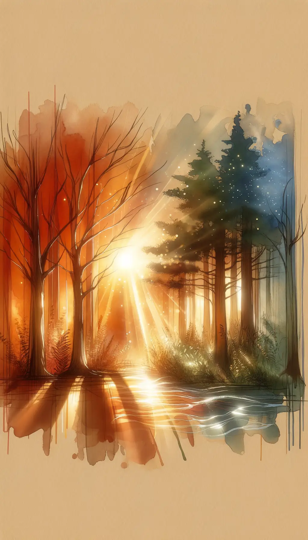 Embrace of Resilience: Sunlit Shadows and Healing Breezes