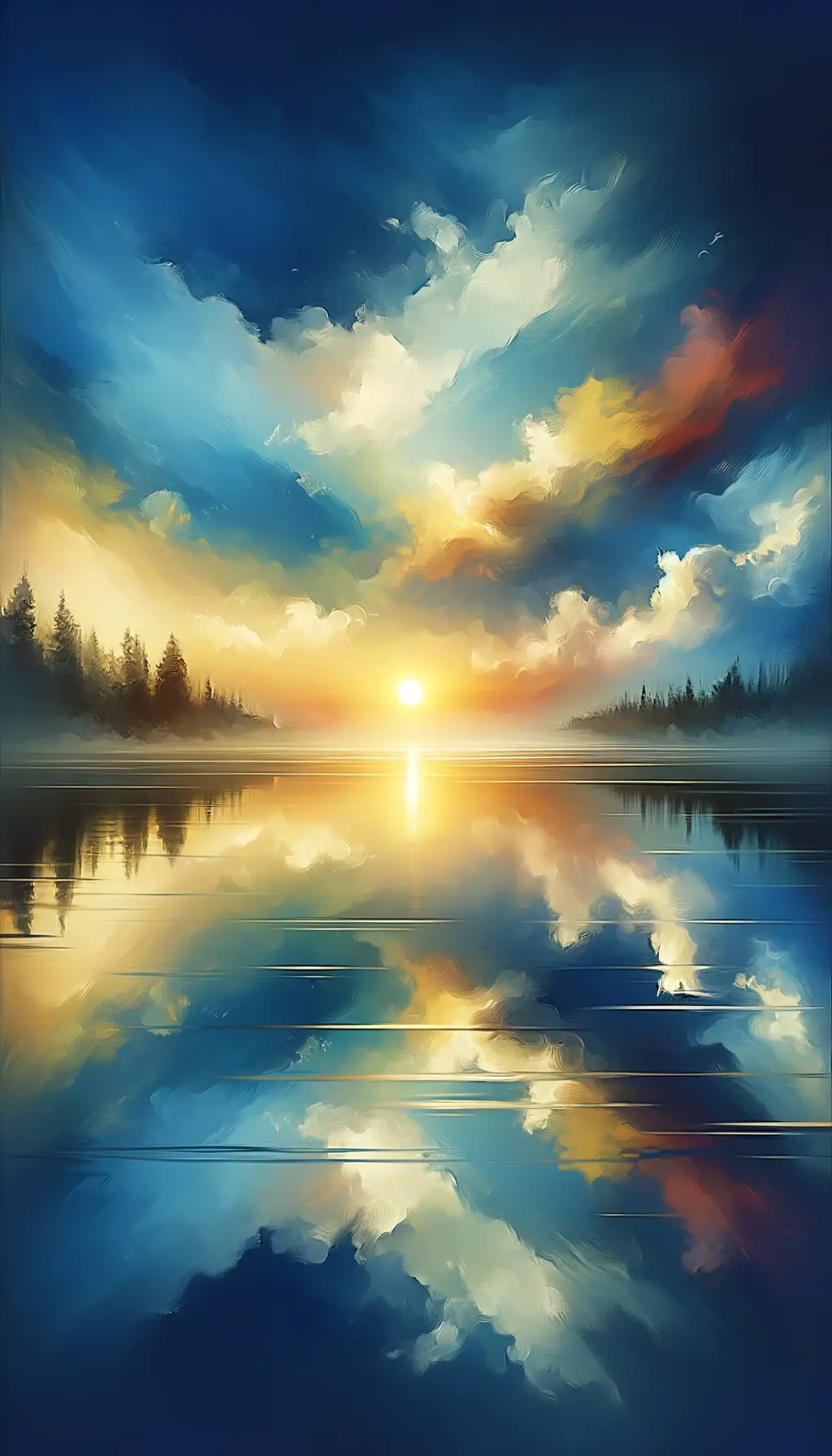 Serenity's Arc: Sunrise whispers on tranquil waters