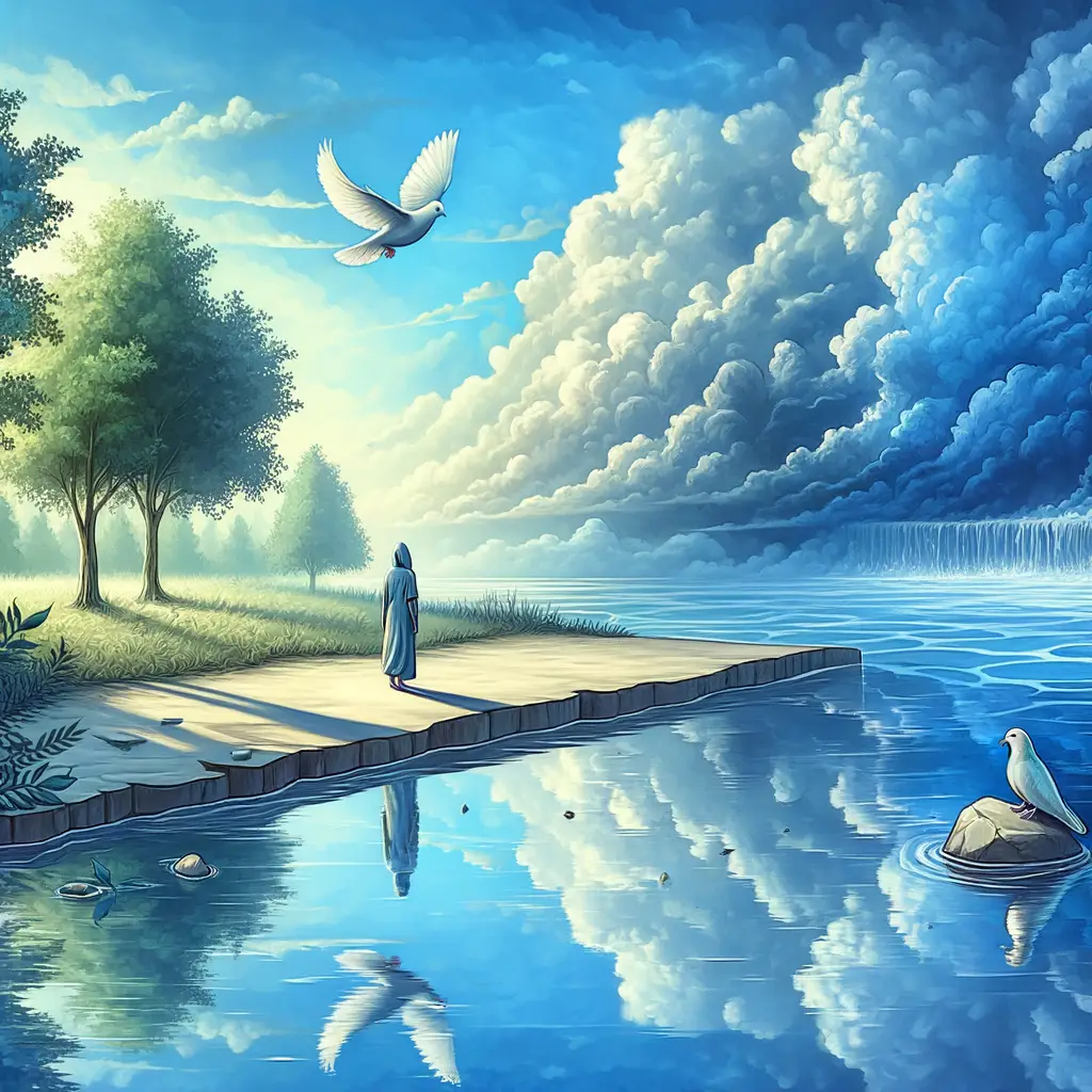 Whispers of Tranquil Skies: A Healing Reflection