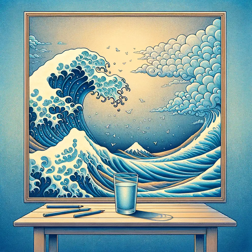 Reflejos de Claridad: Diálogo Azul Entre Agua y Alma