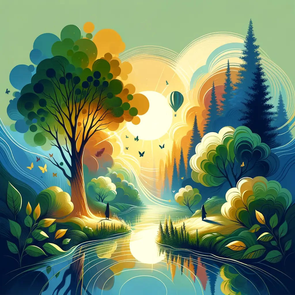 Whispers of Solace: Elysian Serenity in Verdant Shadows