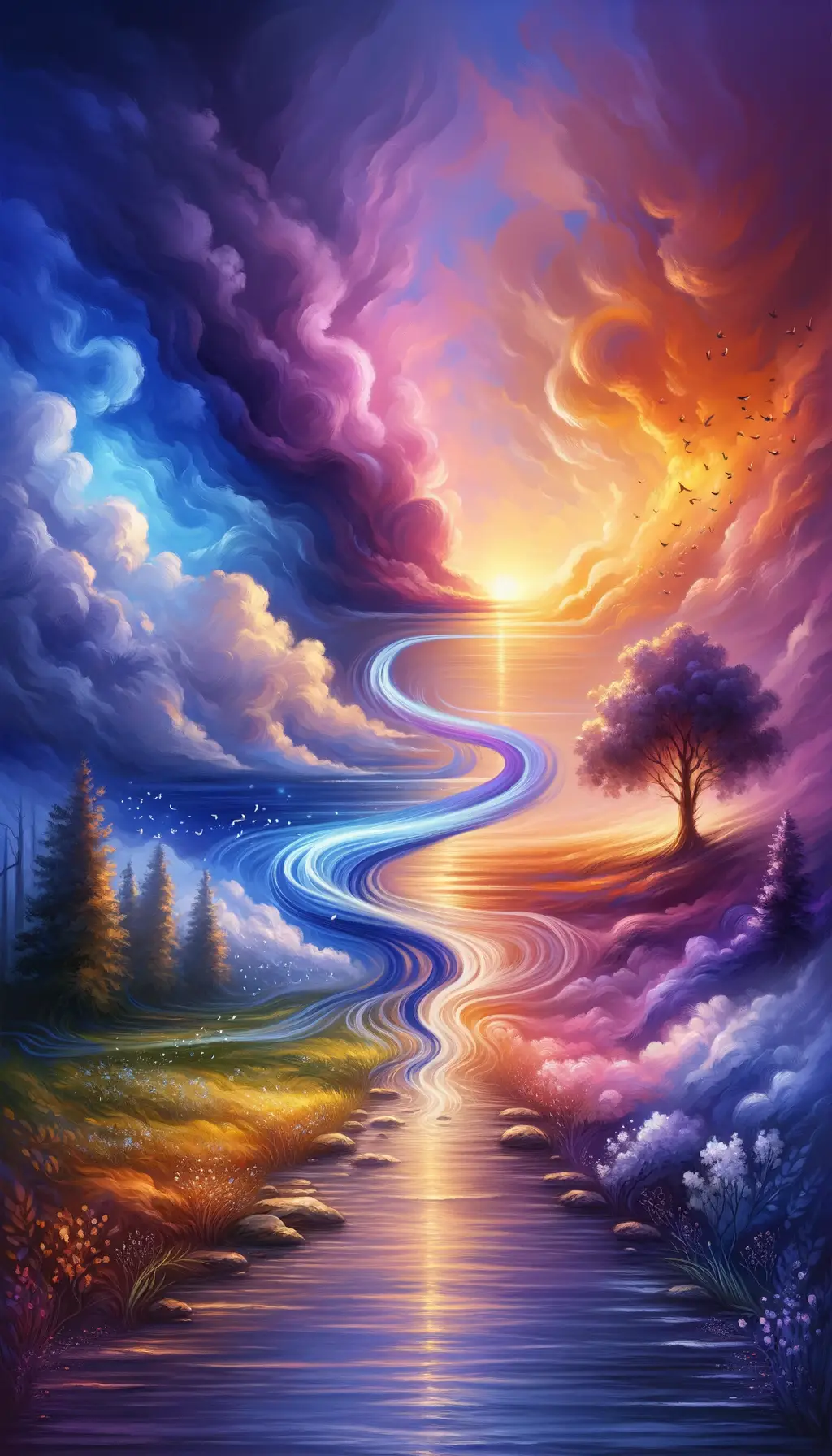 Whispers of Resilience: Sunset's Surrender to Sunrise
