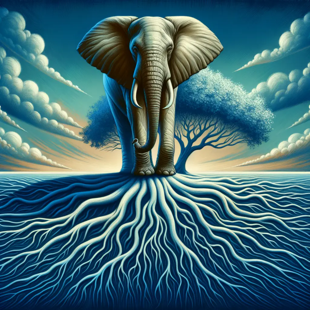 Whispers of the Ancient Banyan: Beneath the Elephant's Soul
