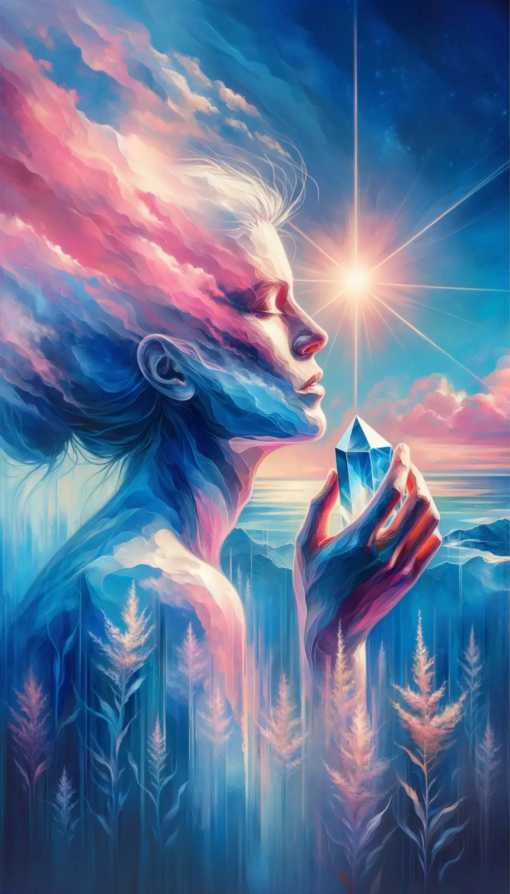 Crystalline Echoes of Healing Skies: A Therapy's Palimpsest