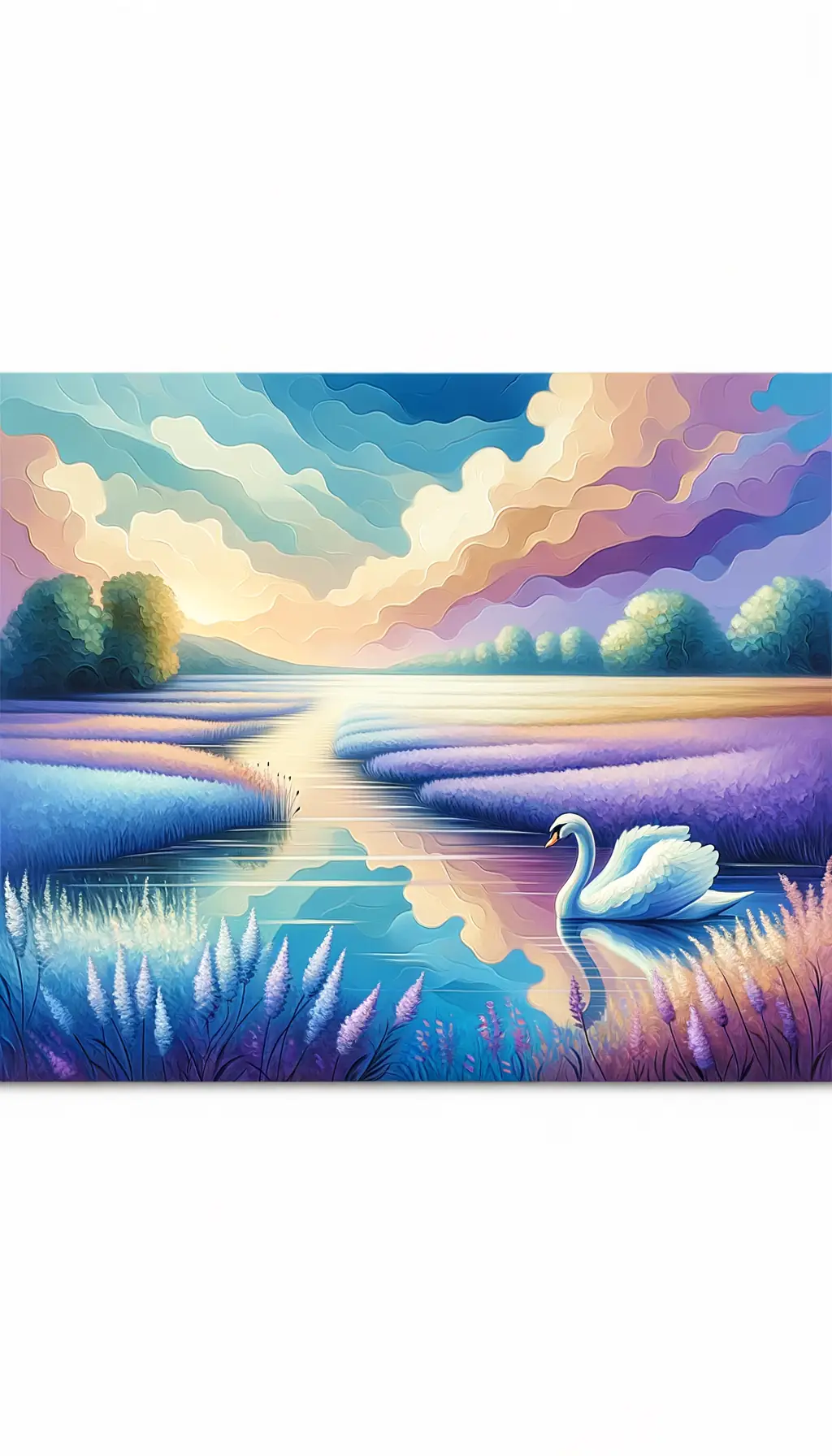 Whispers of Tranquility: Lavender Dreams by the Serene Pond