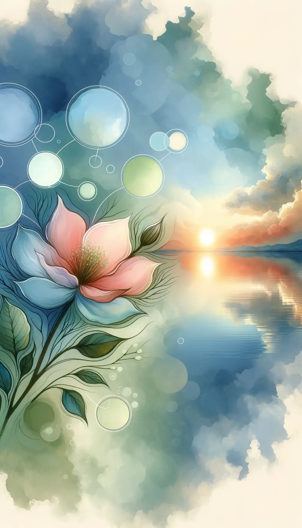 Whispers of Renewal: Becoming Sunlit, Softly Blossoming by the Lake