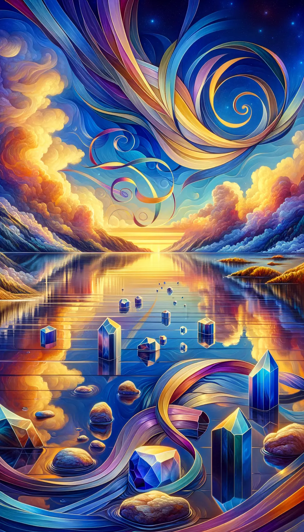 Whispers of Azure Tranquility: A Healing Reflection