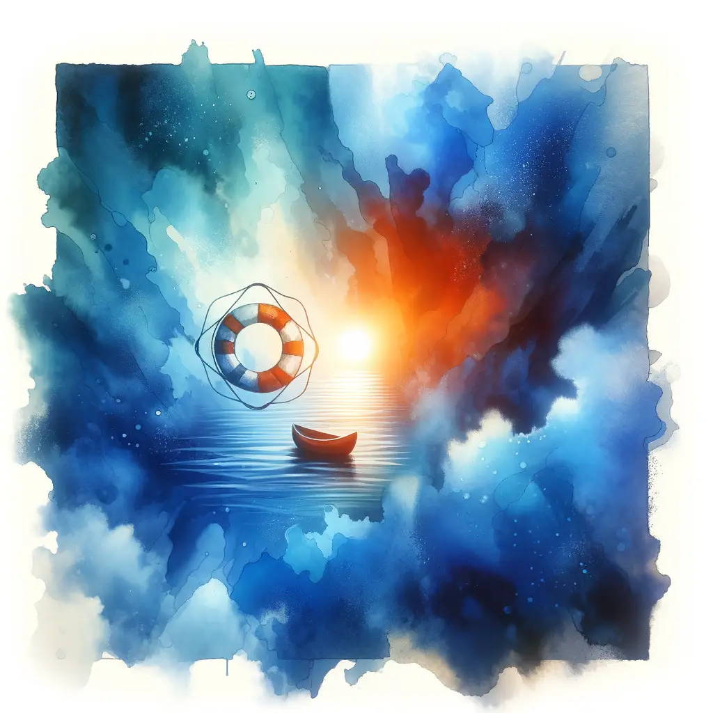 Serenity's Embrace: Beneath the Life Raft