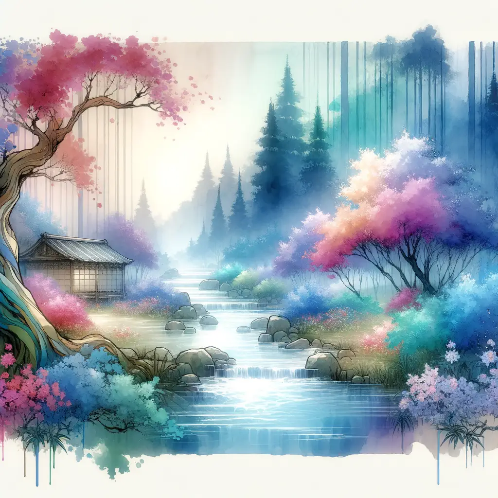 Whispers of Renewal: Embracing Shadows in the Garden of Light