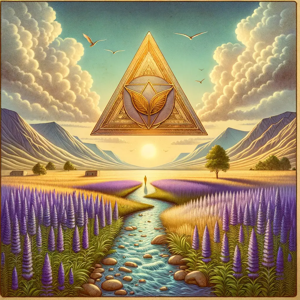 Title:
Golden Reverie: Whispers of Strength Amongst Lavender Meadows