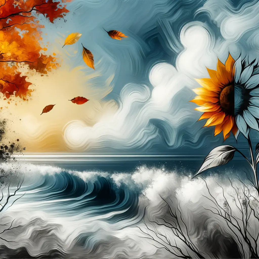 Whispers of Ocean Tranquility: Autumn's Ephemeral Growth