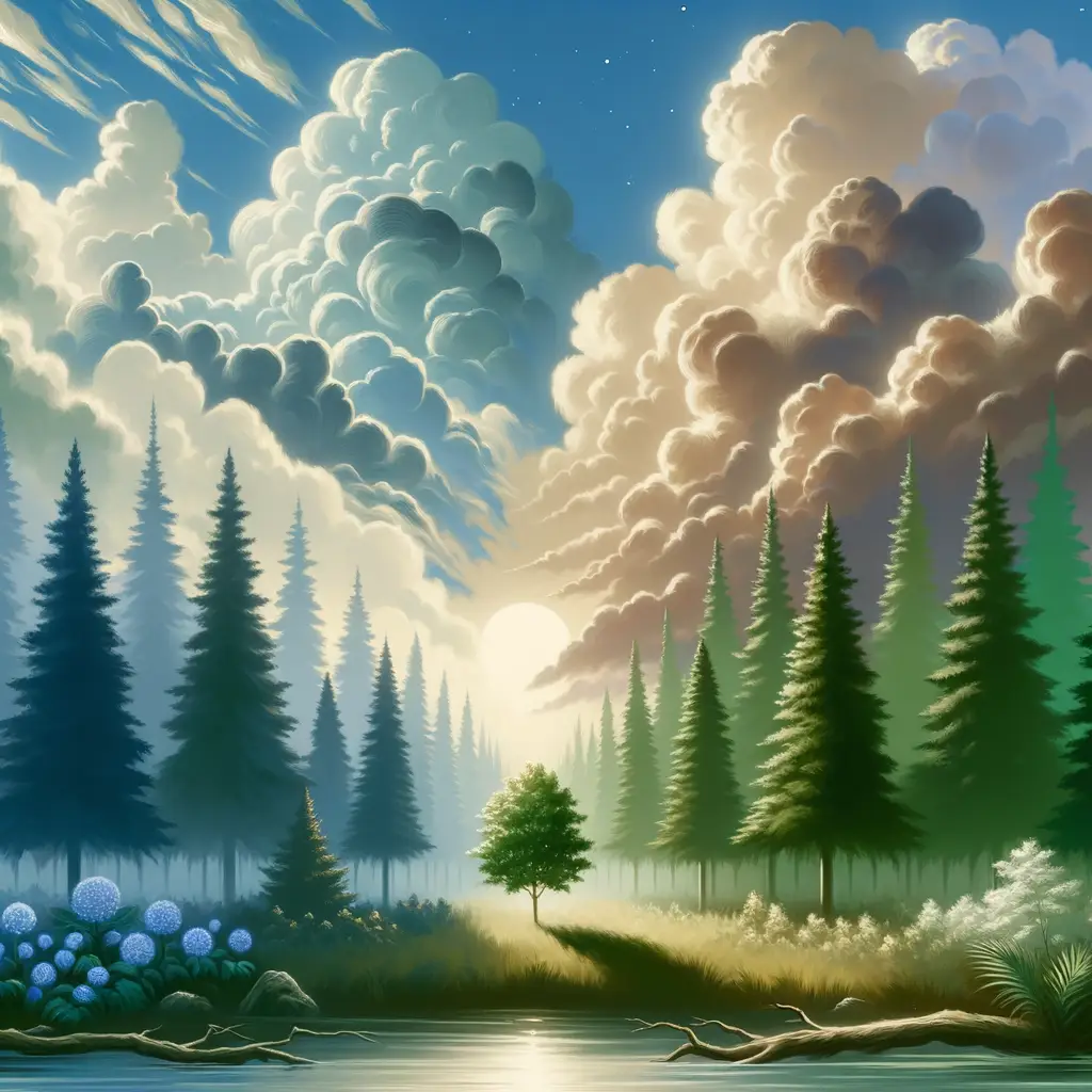 Whispers of the Verdant Heartwood: Tranquil Reverie Under Azure Skies