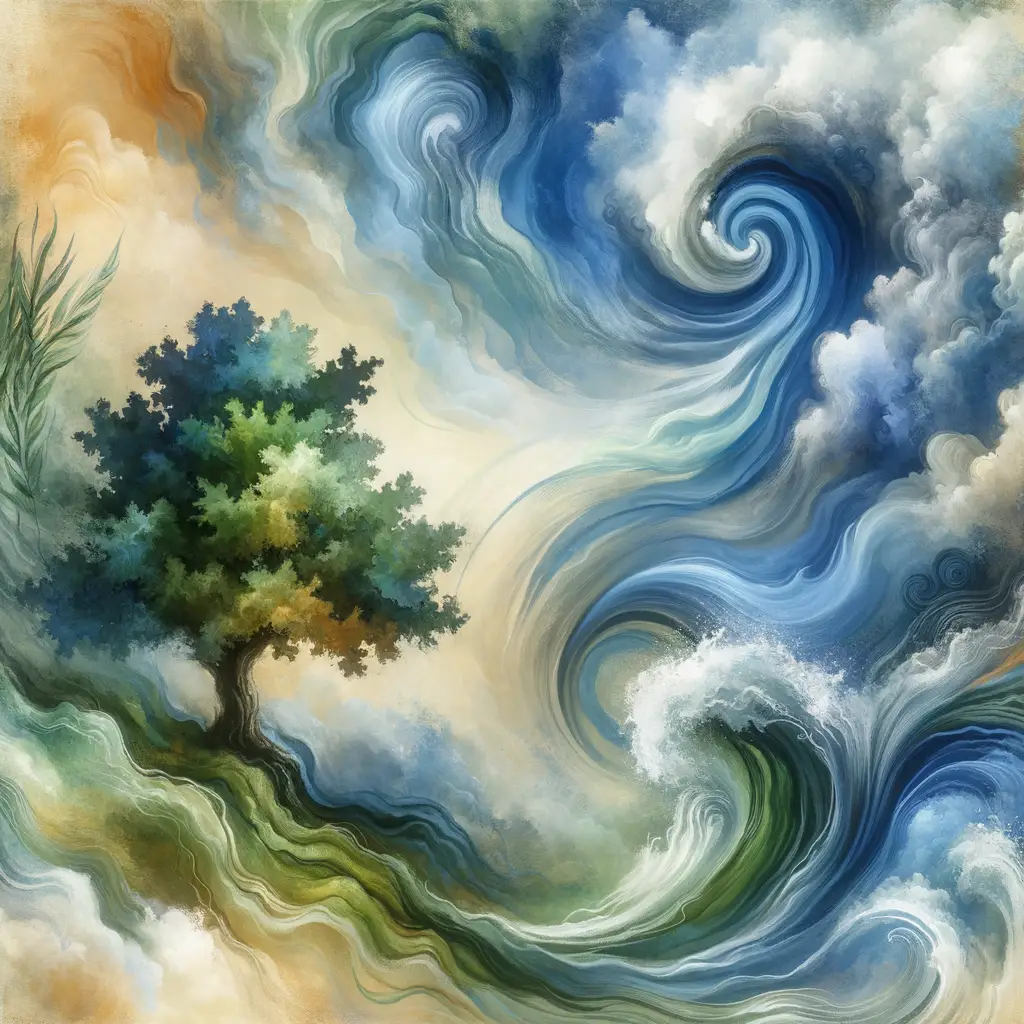 Whispers of Resilience: Serenity beneath the Oak Tree