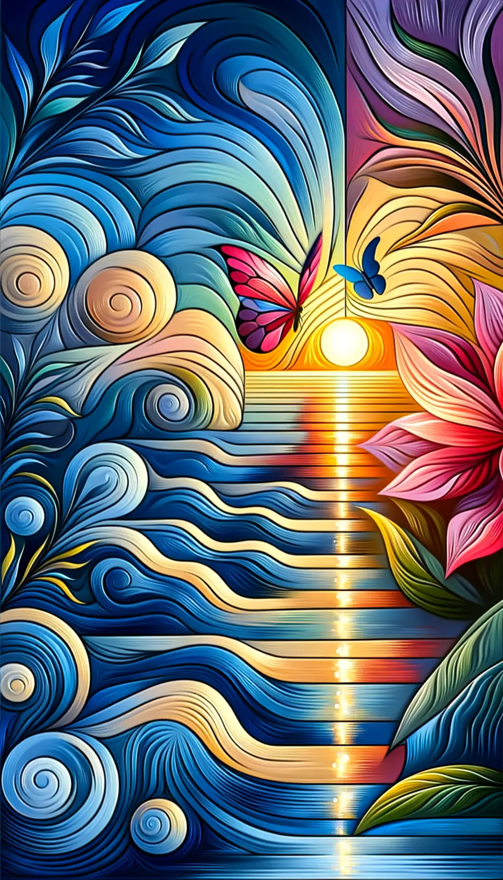 Whispers of Dawn: Tranquil Geometry in Blossom
