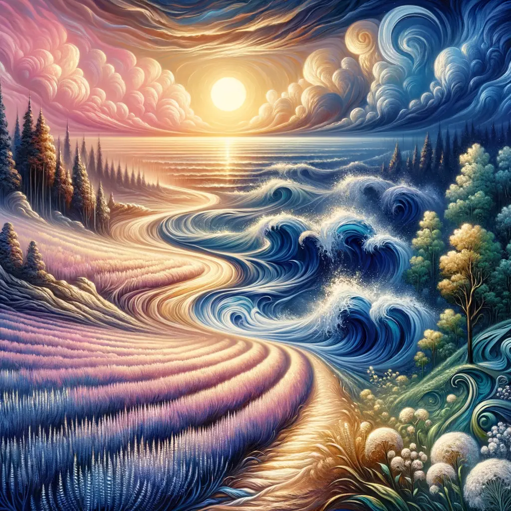 Gilded Haven: Emotive Symphony of Nature's Voyage