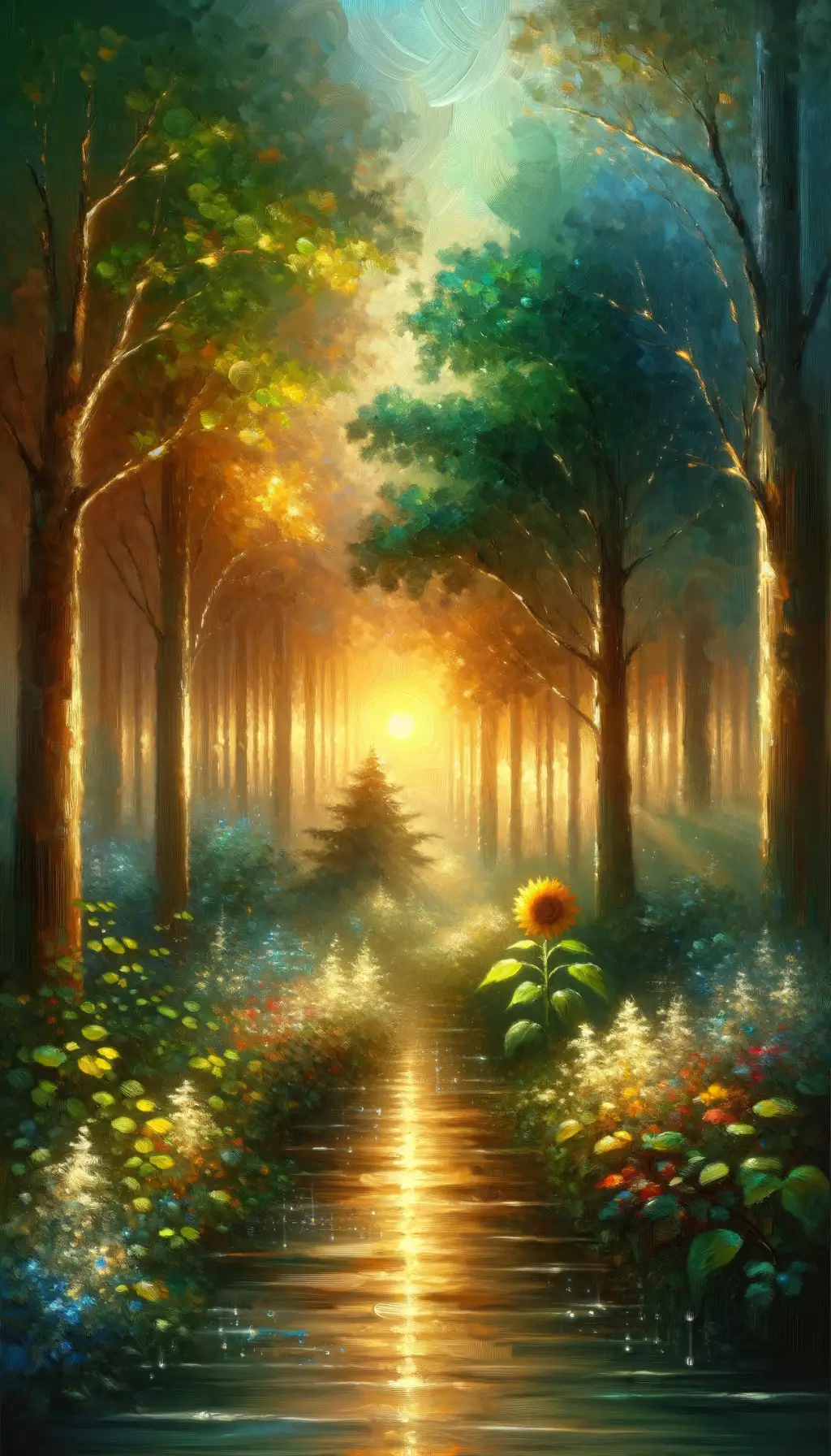 Transcendence at Dawn: The Sunflower's Embrace
