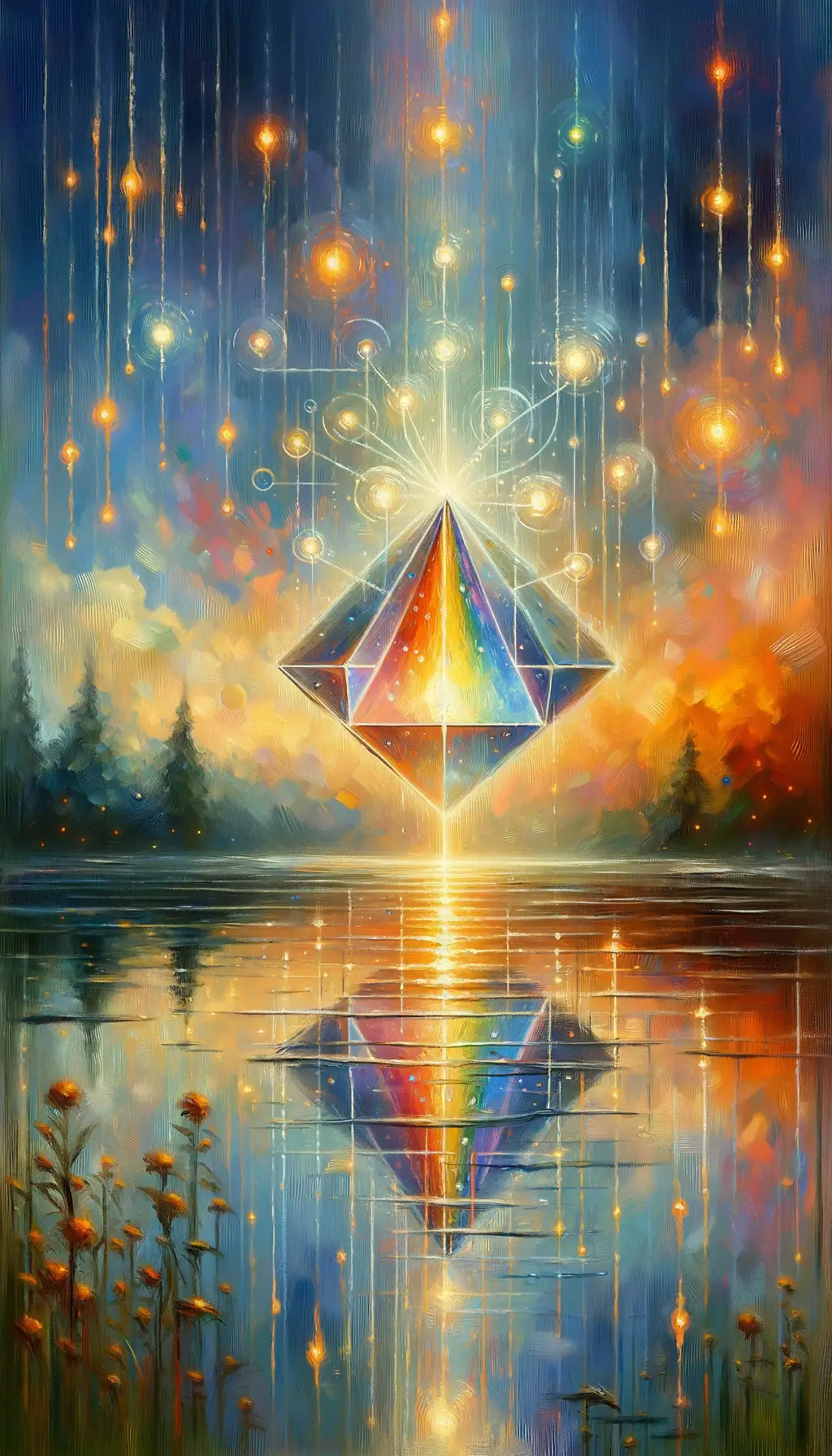 Whispers of Prism: Emotions in Rainbow Rainfall