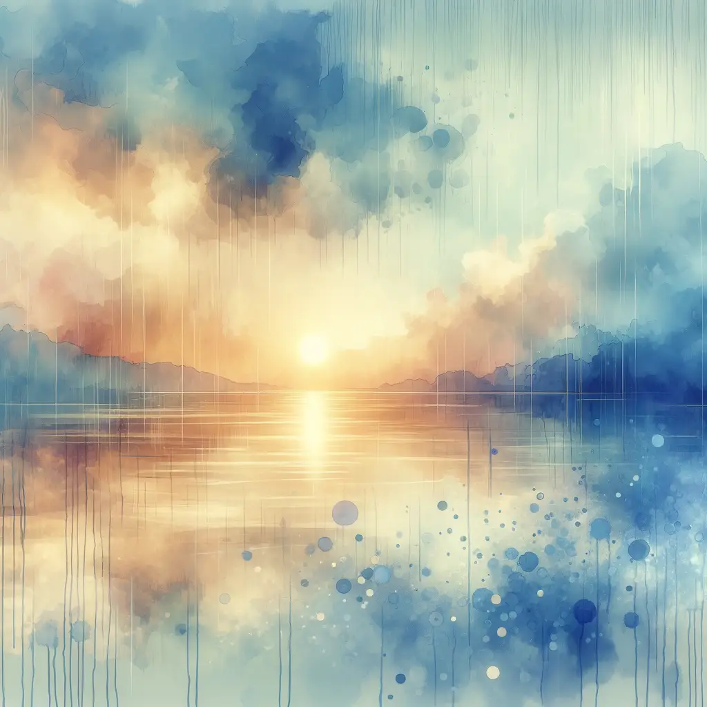 Whispers of Serenity: Golden Sunset over Calm Waters