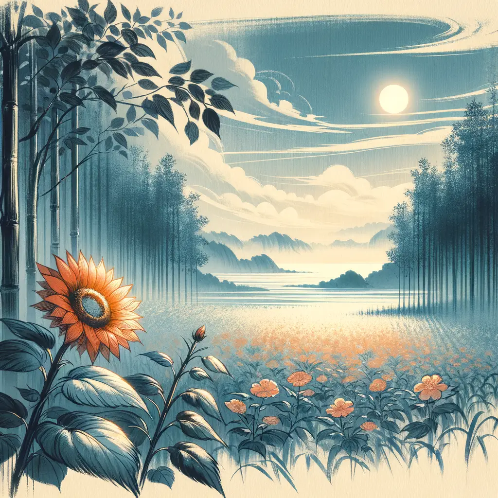 Blooming Tranquility: Ocean's Ode to Understanding