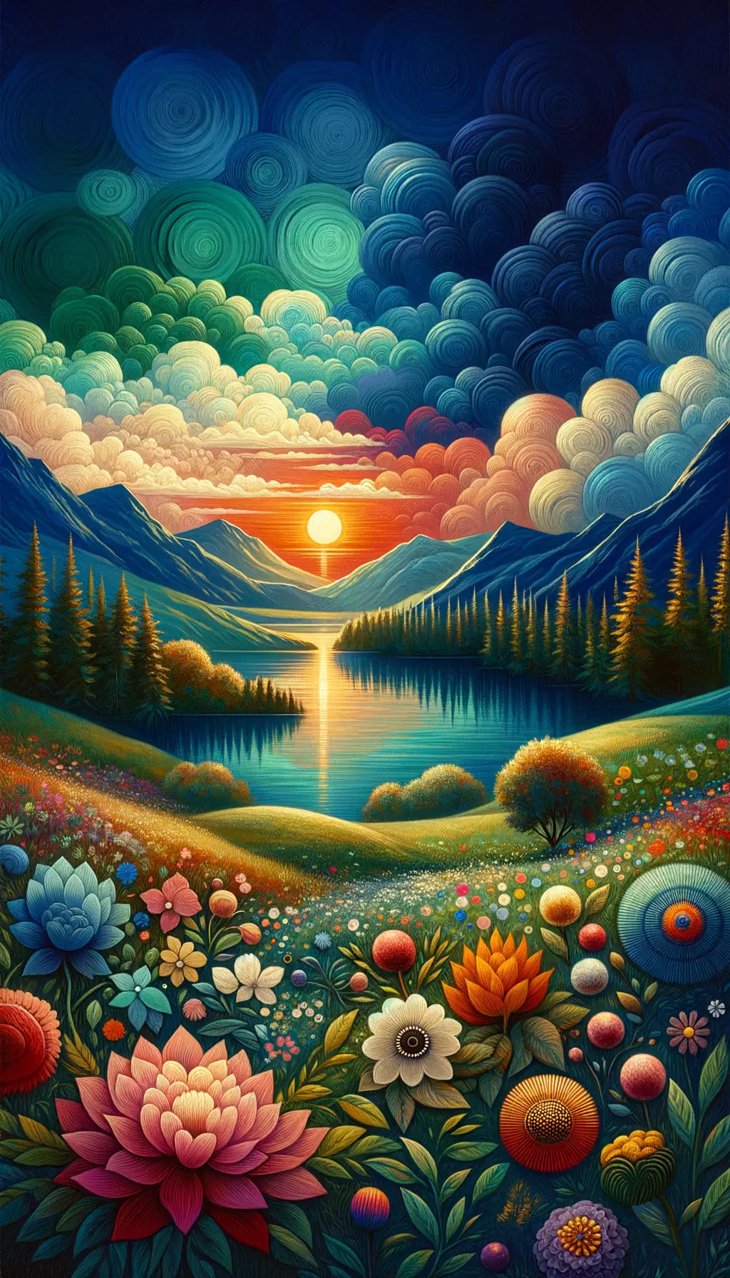 Whispers of the Wildflower: A Mythical Therapy Under the Setting Sun