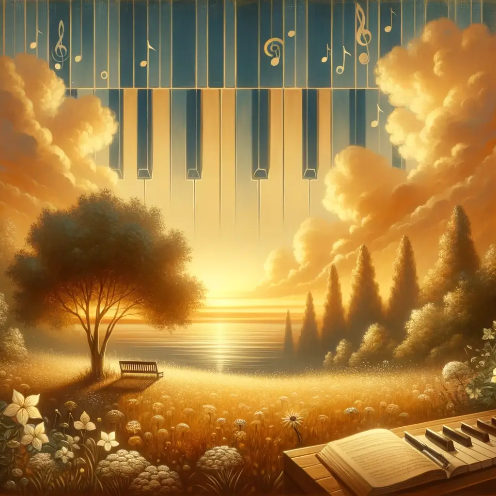 Harmony's Reverie: Sunlit Meadows and Ocean Whispers
