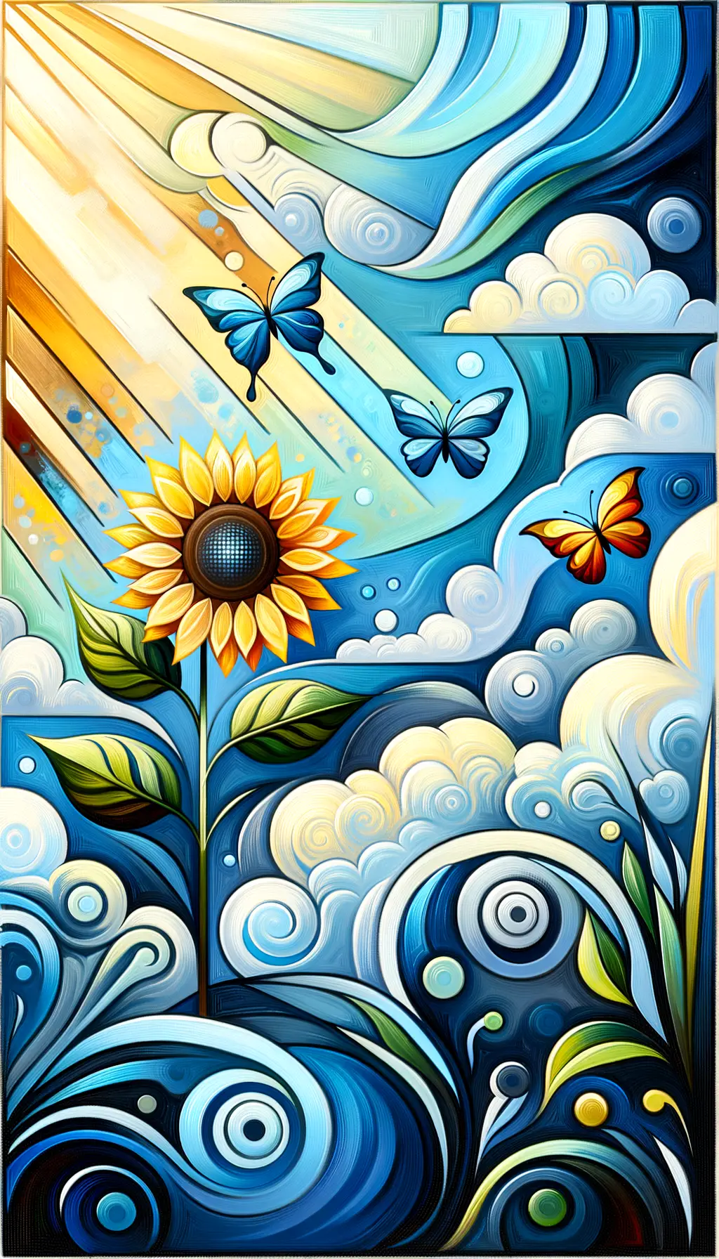 Blue Tranquility: Gardens of Growth and Healing