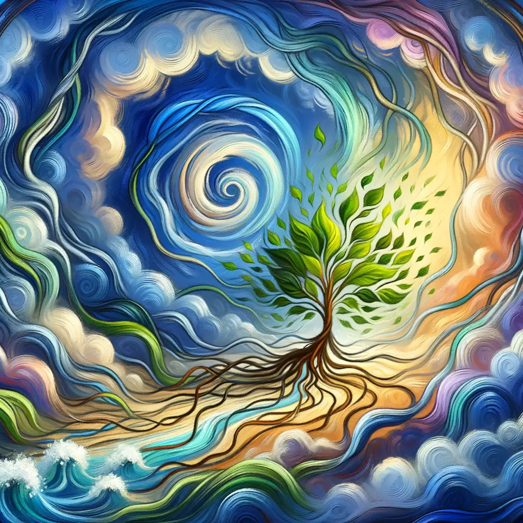 Whispers of New Growth: Unraveling Serenity in Ocean Blue