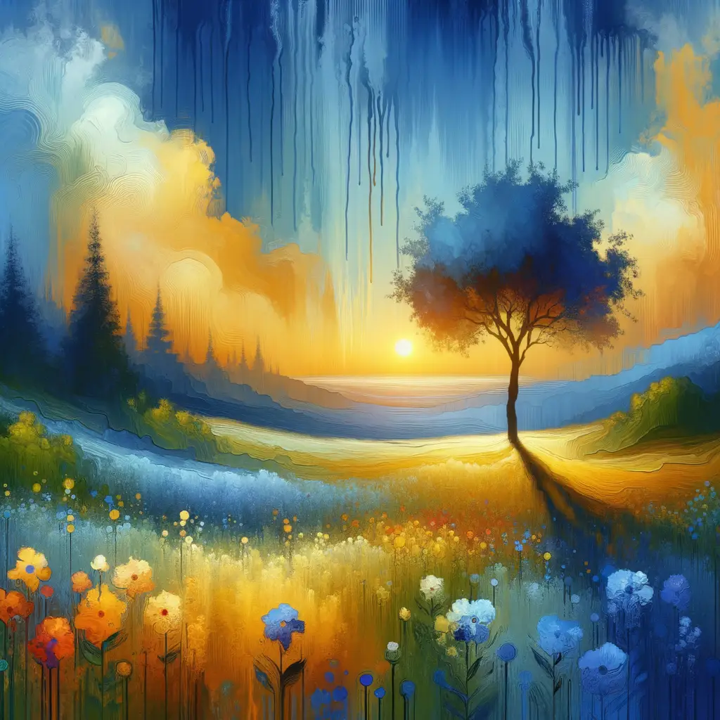 Whispers of Resilience: Sunset Symphony in Healing Hues
