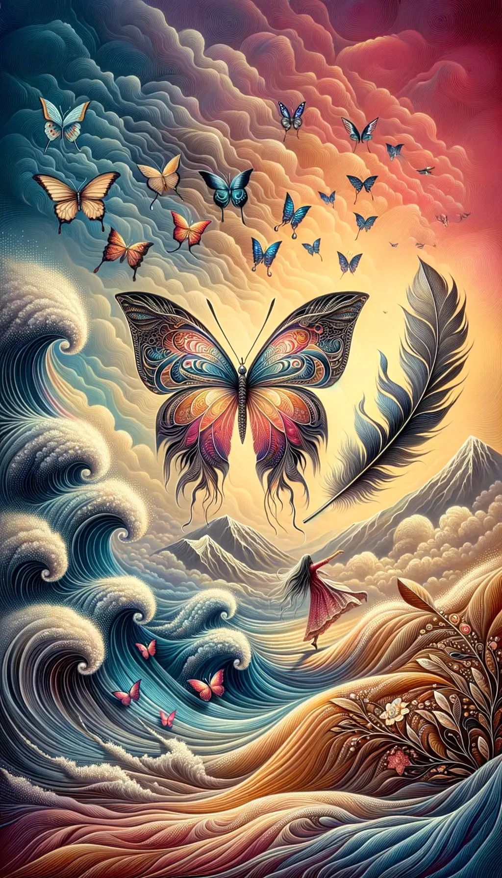 Whispers of Transformation: A Butterfly's Flight into Serenity