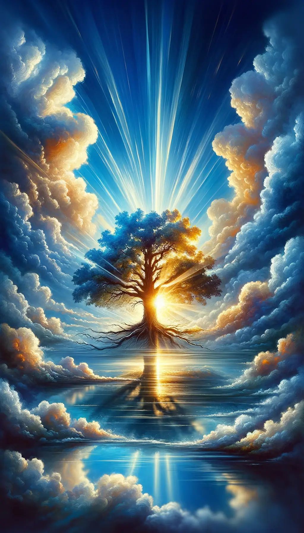 Embrace of Azure Whispers: Resilience Rooted in Tranquility